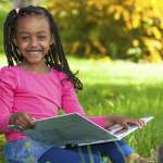 Girl reading, Many Roads to Reading